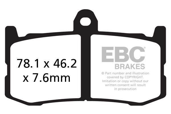 Klocki hamulcowe EBC GPFA TRIUMPH DAYTONA Klocki hamulcowe EBC GPFA TRIUMPH DAYTONA