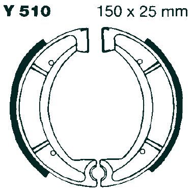 Szczęki hamulcowe EBC YAMAHA DT250 DT400 IT250