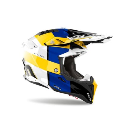 Kask AIROH AVIATOR 3 MONARCH BLUE/YELLOW GLOSS XS