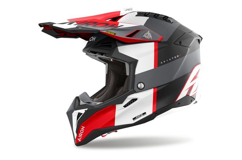Kask AIROH AVIATOR 3 MONARCH GREY/RED MATT L
