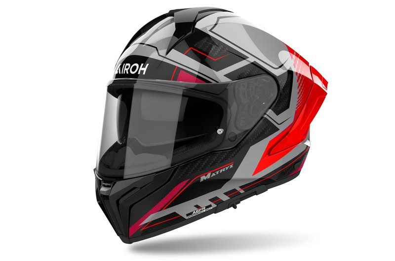Kask AIROH MATRYX ROCKET RED FLUO GLOSS BLACK L