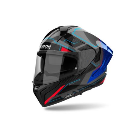 Kask AIROH MATRYX ROCKET BLUE/RED GLOSS BLACK M