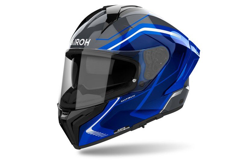 Kask AIROH MATRYX WIDE BLUE GLOSS BLACK L