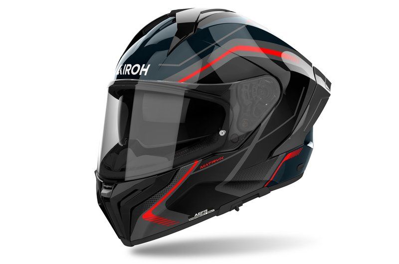 Kask AIROH MATRYX WIDE RED GLOSS BLACK S