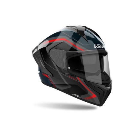 Kask AIROH MATRYX WIDE RED GLOSS BLACK S