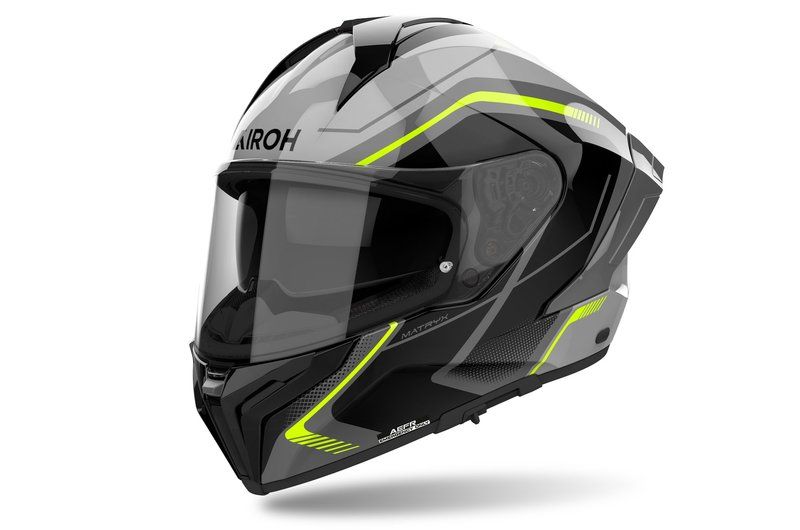 Kask AIROH MATRYX WIDE YELLOW GLOSS BLACK L