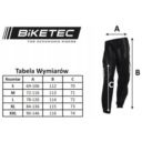 Spodnie przeciwdeszczowe BIKETEC czarne 2XL