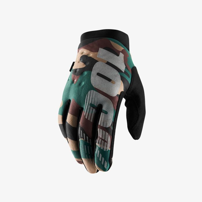 Rękawiczki 100% brisker czarny/camo S
