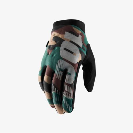 Rękawiczki 100% brisker czarny/camo S
