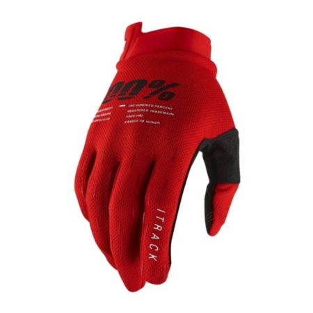 Rękawiczki 100% itrack red czerwony M