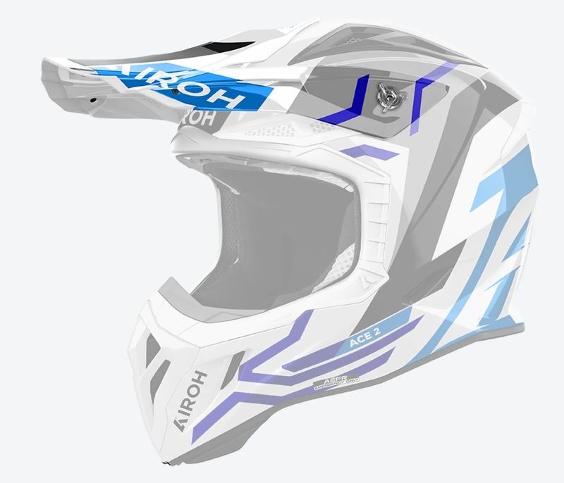 Daszek kasku AIROH AVIATOR ACE 2 ground blue gloss