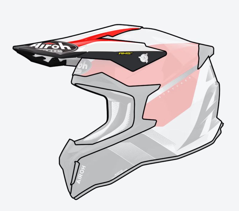 Daszek kasku AIROH STRYCKER blazer red gloss