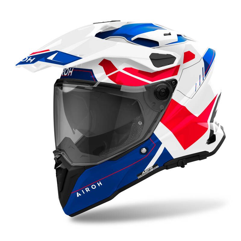 Kask AIROH COMMANDER 2 Reveal BLUE/RED GLOSS 2XL