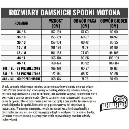 Spodnie damskie MOTONA venus L-44