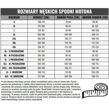 Spodnie MOTONA lux 3XL skracane