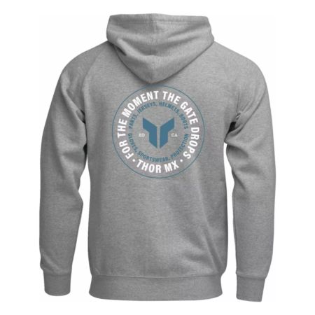 Bluza casual THOR zip up badge htr gray S