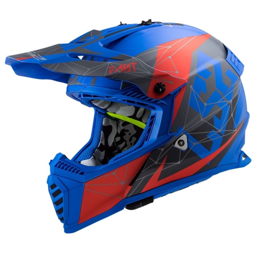 Kask LS2 MX437 fast evo alpha matt blue 2XS