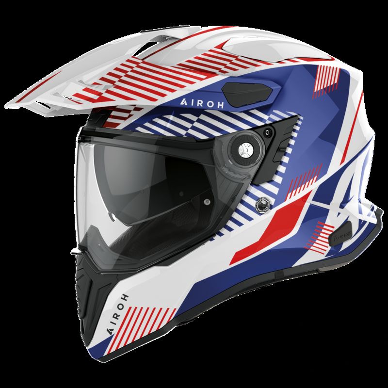 Kask AIROH COMMANDER Boost WHITE/BLUE GLOSS XXL