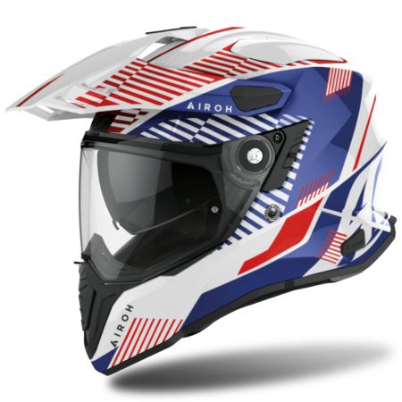 Kask AIROH COMMANDER Boost WHITE/BLUE GLOSS XXL