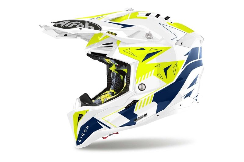 Kask AIROH AVIATOR 3 Spin YELLOW/BLUE L