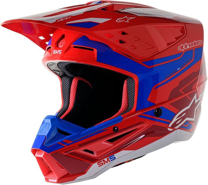 Kask ALPINESTARS sm5 act2 red/bl l
