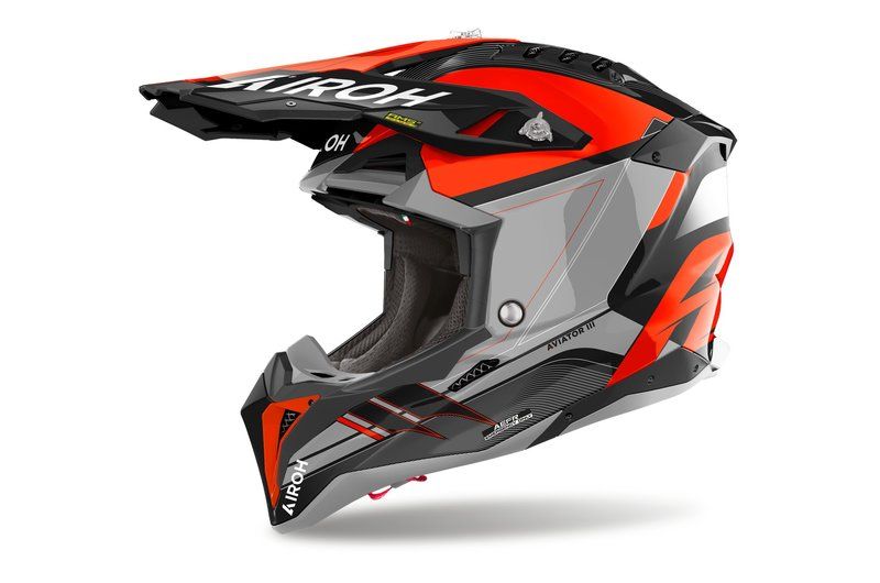 Kask AIROH AVIATOR 3 SABRE POMARAŃCZOWY 2XL Kask AIROH AVIATOR 3 SABRE POMARAŃCZOWY 2XL