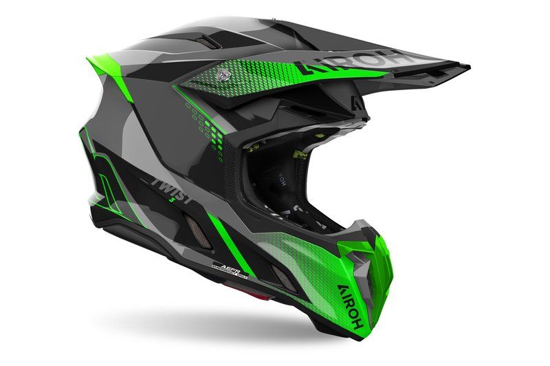 Kask AIROH TWIST 3 Shard GREEN GLOSS 2XL