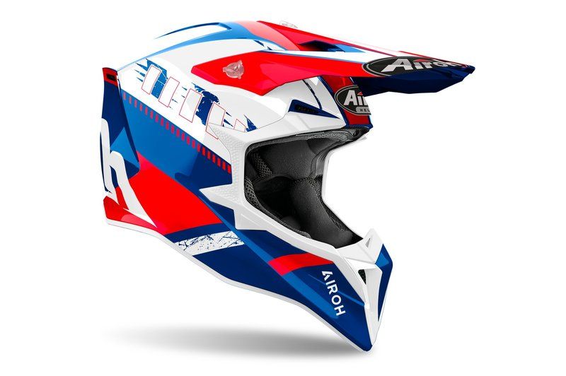 Kask AIROH WRAAAP Feel BLUE/RED GLOSS 2XL