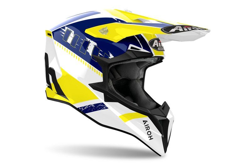 Kask AIROH WRAAAP Feel YELLOW/BLUE GLOSS 2XL