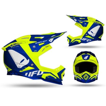 Kask echus UFO niebieski/żółty fluo S