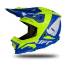 Kask echus UFO niebieski/żółty fluo S