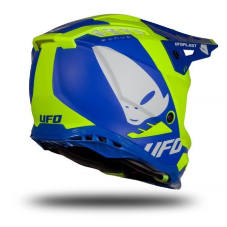 Kask echus UFO niebieski/żółty fluo S