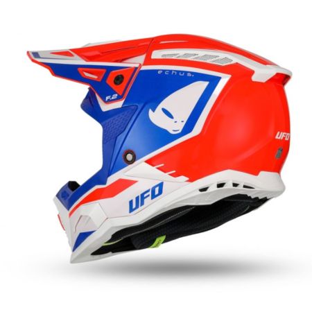 Kask echus UFO czerwony/niebieski/biały M
