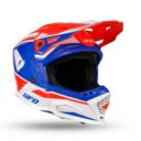Kask echus UFO czerwony/niebieski/biały XL