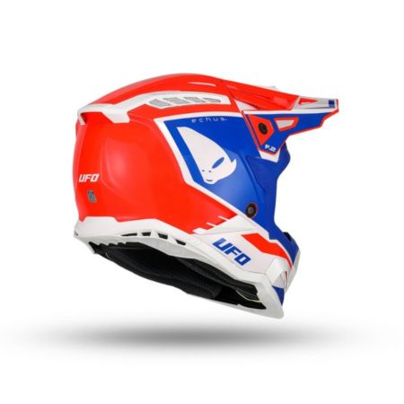 Kask echus UFO czerwony/niebieski/biały XL