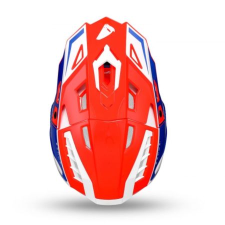 Kask echus UFO czerwony/niebieski/biały XL