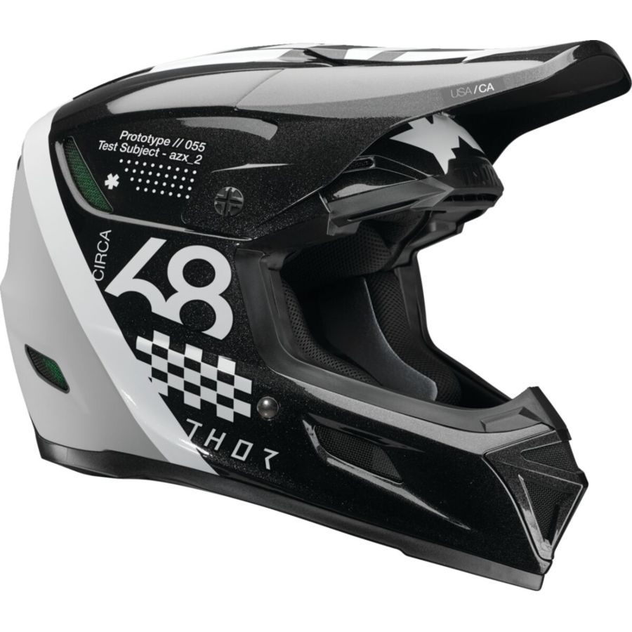 Kask THOR REFLEX SPORT RIOT BK/WH czarny XS