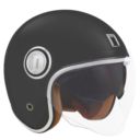 Kask NOX Heritage Leather Solid czarny mat L