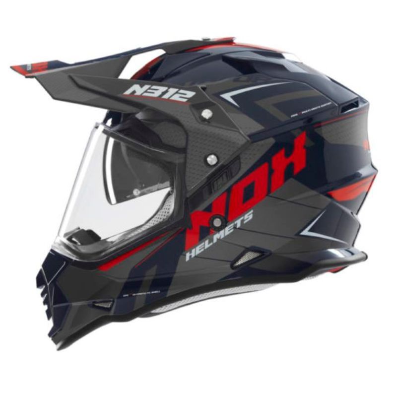 Kask NOX Dual off road N312 Vapor czarny L