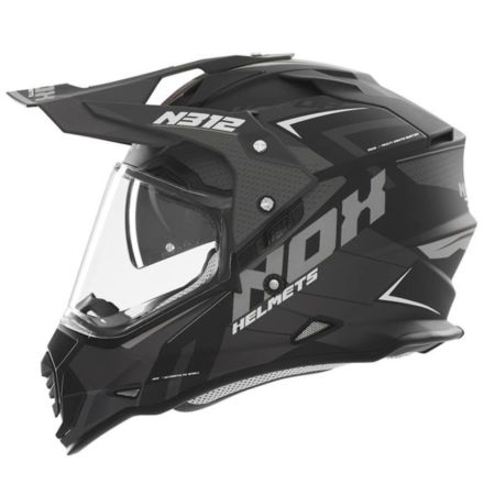 Kask NOX Dual off road N312 Vapor Czarny tytan L