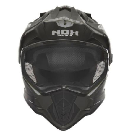 Kask NOX Dual off road N312 Vapor Czarny tytan L