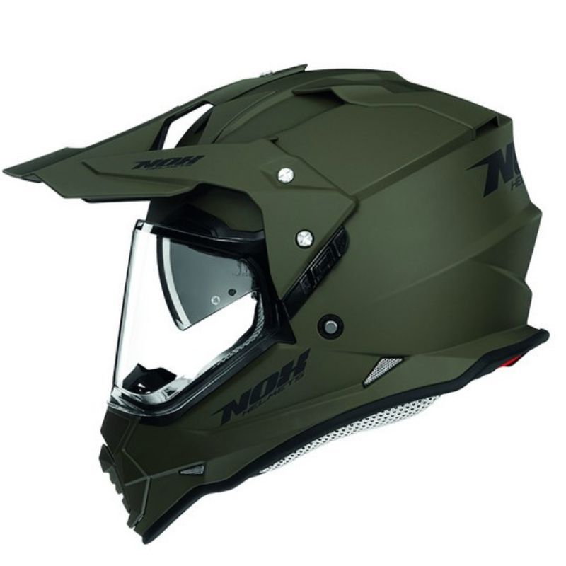Kask NOX Dual offroad N312 zielony khaki L