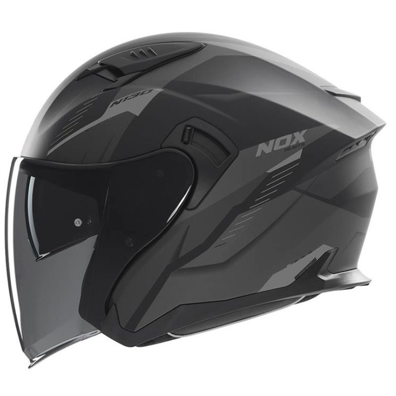 Kask NOX Otwarty Jet N130 czarny mat L
