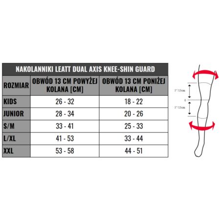 Nakolanniki LEATT dual axis grd bk S/m