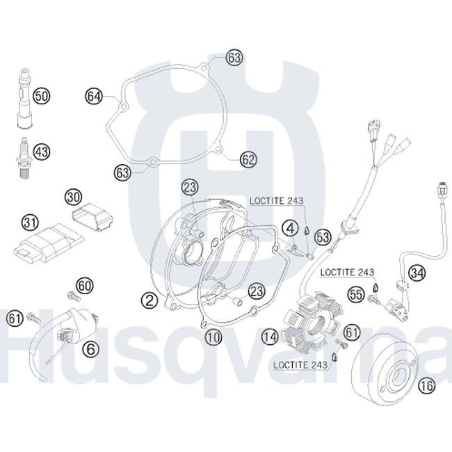 OEM KTM 80039002050 support for stator wire 04