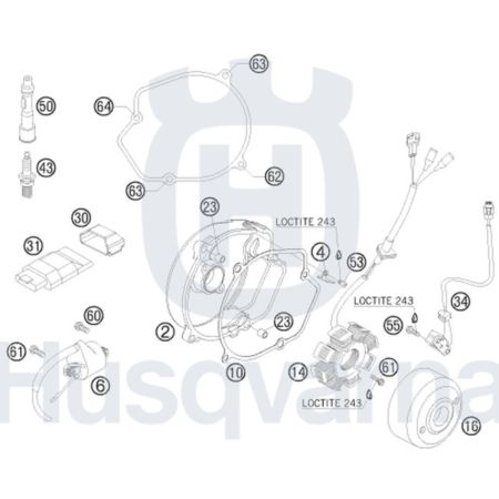 OEM KTM 80039002050 support for stator wire 04