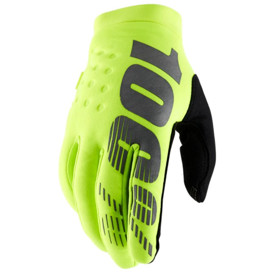 Rękawiczki 100% brisker fluo yellow żółty S Rękawiczki 100% brisker fluo yellow żółty S