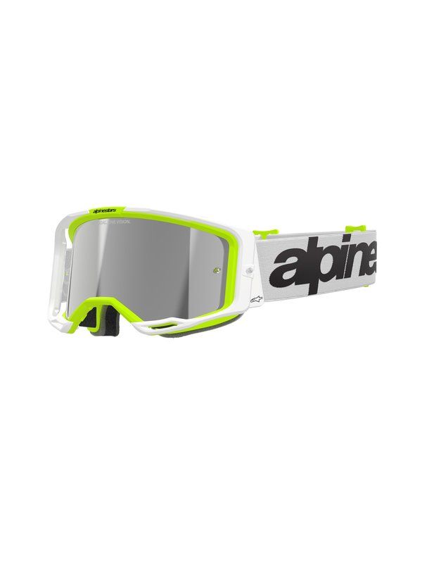 Gogle ALPINESTARS VISION 8 WORDMARK white/yellow