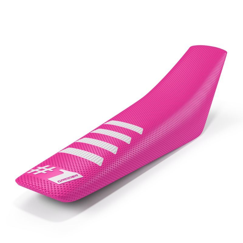 Pokrowiec na siedzenie ONEGRIPPER ribbed pnk/wht
