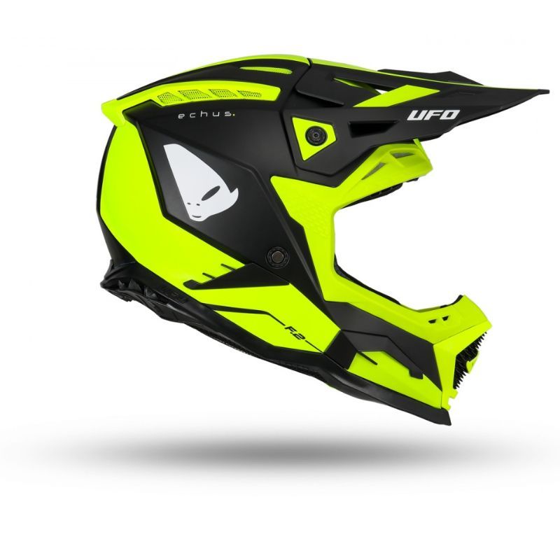 Kask echus UFO czarny/żółty fluo S